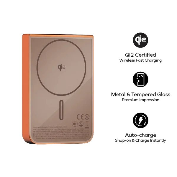 Momax 1-Power S.Pass 10000mAh Qi2 Magnetic Wireless Battery Pack 15W