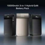 Momax 1-Pac Pass Pro⁺ 10000mAh 3in1 Hybrid GaN Battery Pack with Built-In Retractable Cable (45W)