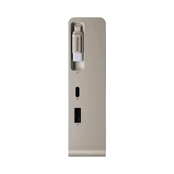 Momax 1-Pac Pass Pro⁺ 10000mAh 3in1 Hybrid GaN Battery Pack with Built-In Retractable Cable (45W)