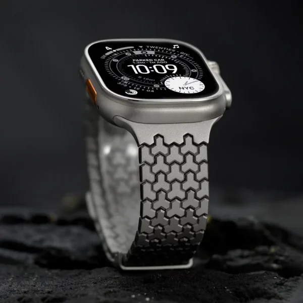 Luxury Stainless Steel Watch Band for Apple Watch Full Series with Magnetic Clasp Metal Watch Strap