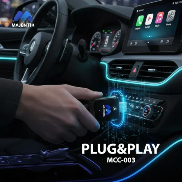 MAJENTIK Wireless Car Adapter for CarPlay & Android Auto MCC-003