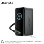 Acefast 10000mAh Fast Power Bank 45W with Retractable USB-C Cable & TFT Display PB0902