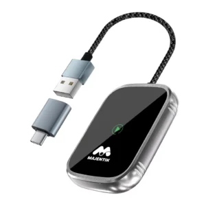 MAJENTIK Wireless Car Adapter for CarPlay & Android Auto