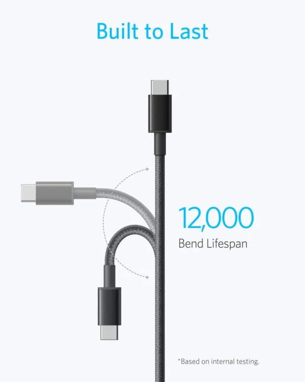 Anker Type-C To Type-C Cable (3.3 ft,60W,Braided)