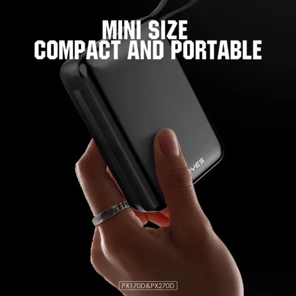 Lenyes 20000mAh 22.5W Built-In Cable Digital Display Power Bank PX270D