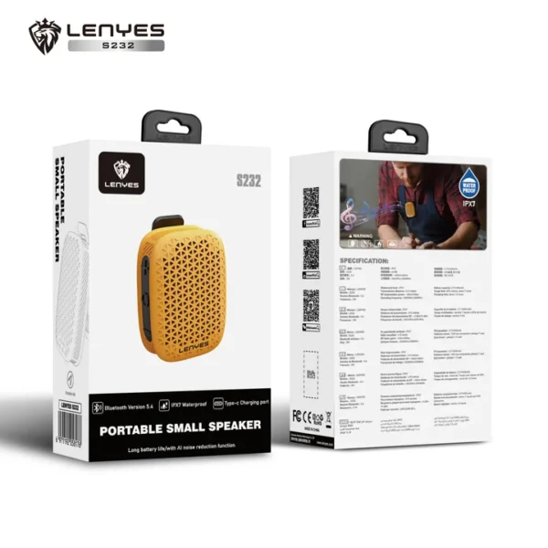 Lenyes Compact Waterproof Bluetooth Speaker S232