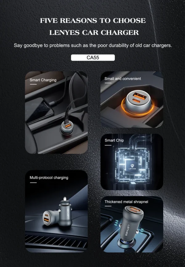 Lenyes 30W Mini Car Charger CA55