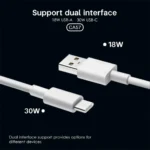 Lenyes 48W PD QC3.0 Dual-Port Mini Car Charger CA57