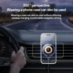 Yesido 15W Magnetic Wireless Charging Car Holder with Flowing Light C308