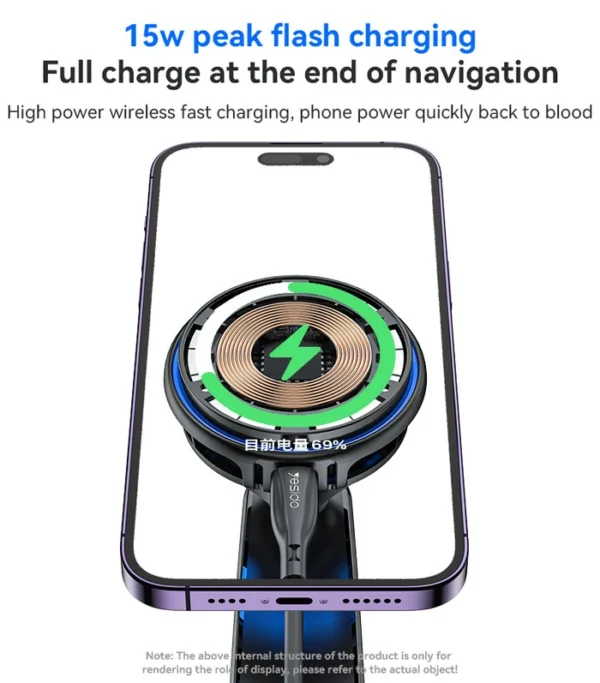 Yesido C311 Semiconductor Cooling Dual Ambient Lighting 15W Fast Charging