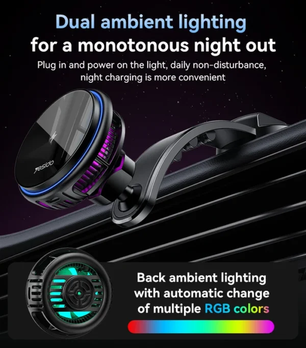 Yesido C311 Semiconductor Cooling Dual Ambient Lighting 15W Fast Charging