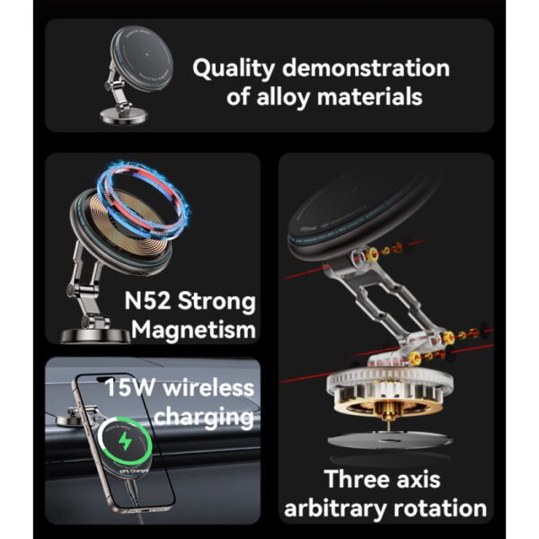 Yesido C306 Zinc alloy 15W wireless charging bracket