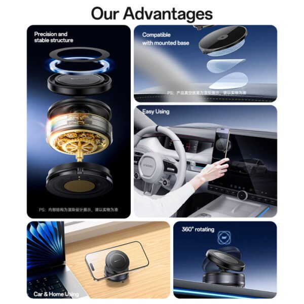 Yesido 360 Rotation Magnetic Vacuum Suction Cup Car Phone Holder C227