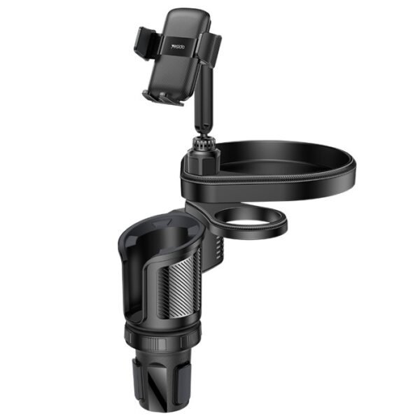 Yesido 4-in-1 Expandable Cup Holder Car Mount with Dual-Ball Rotation C274