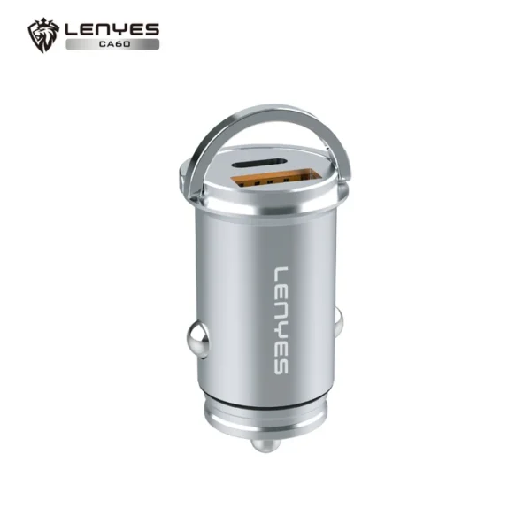 Lenyes 45W Type-C USB Dual-Port Mini Car Charger CA60