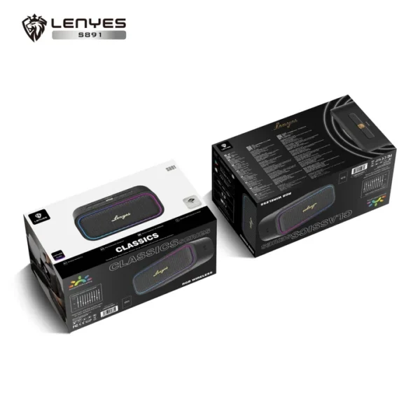Lenyes 80W Portable Bluetooth Speaker with RGB Lighting S891
