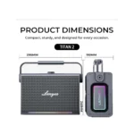 Lenyes Titan 2 RGB Dual Microphone TWS Bluetooth Speaker 100W