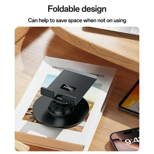 Yesido 360° Aluminum Alloy Adjustable Desktop Stand for Phones & Tablets