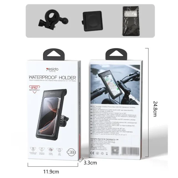 YESIDO Waterproof Bike Phone Holder C333