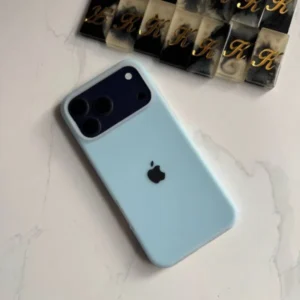 Premium Silicone Iphone Case With Apple Logo - Sierra blue, 16Plus