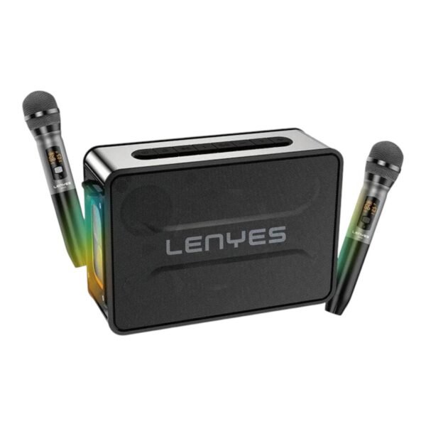 Lenyes Bluetooth 5.3 150W Dual-Mic RGB Karaoke Speaker S859