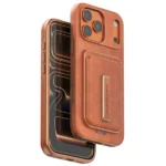 Puloka Leather Covering Magnetic Card Holder