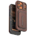 Puloka Leather Covering Magnetic Card Holder