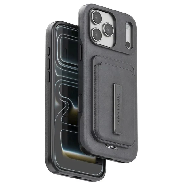 Puloka Leather Covering Magnetic Card Holder