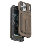 Puloka Leather Covering Magnetic Card Holder