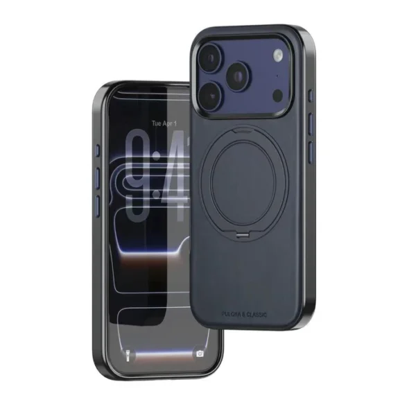 Puloka Business Leather Case with Metal Frame
