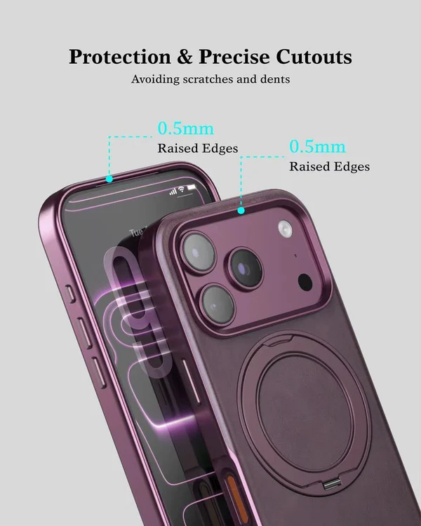 Puloka Business Leather Case with Metal Frame