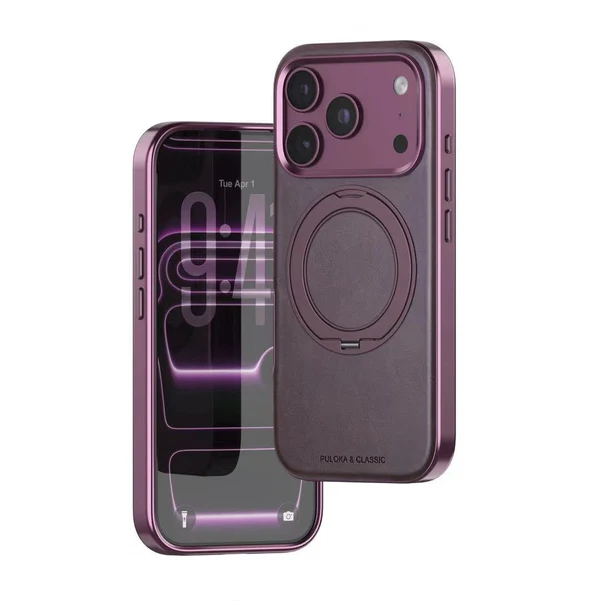 Puloka Business Leather Case with Metal Frame