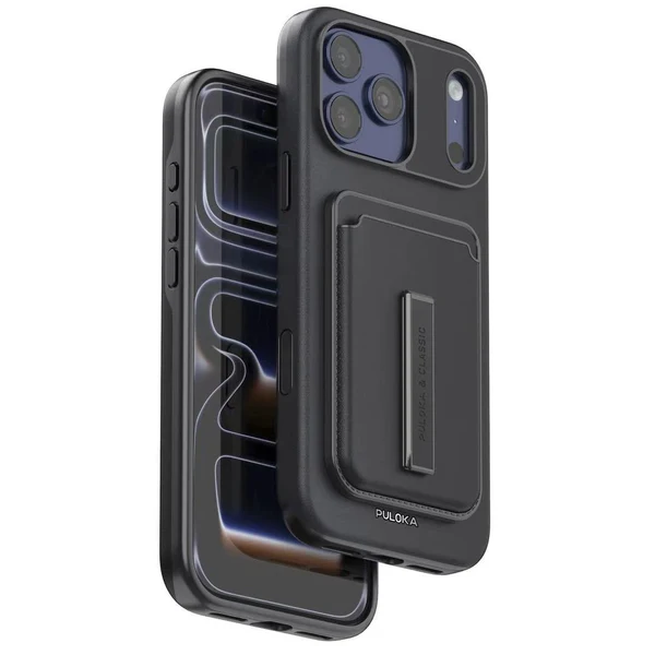 Puloka Leather Covering Magnetic Card Holder