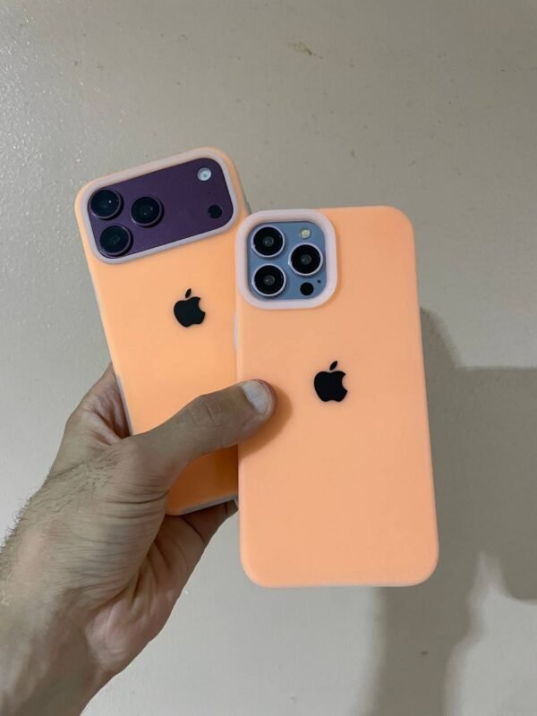 Premium Silicone Iphone Case With Apple Logo